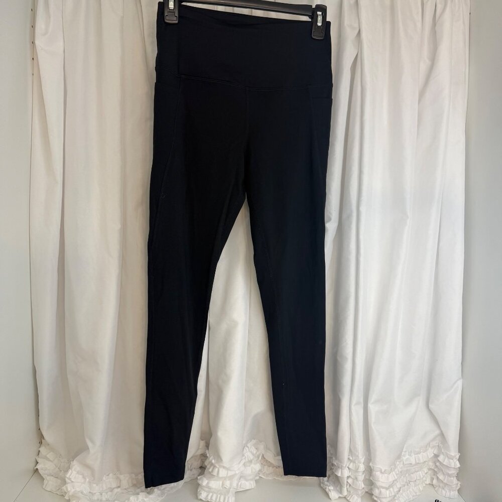MPG Womens High-Waisted Black Leggings W/ Side Pockets Size S